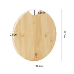 image-Round Cutting Board Household Thick Solid Wood Bamboo Cutting Board Kitchen Fruit Cutting Board Small Cutting Board Cutting Board Cutting Board