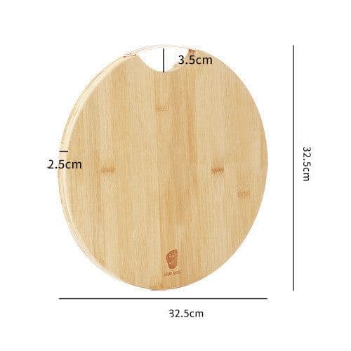 image-Round Cutting Board Household Thick Solid Wood Bamboo Cutting Board Kitchen Fruit Cutting Board Small Cutting Board Cutting Board Cutting Board