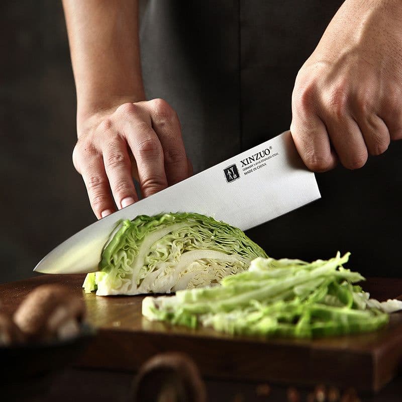 image-Chef Knife Western Style Ox Knife Stainless Steel Chef Cooking Knife Slicing Knife