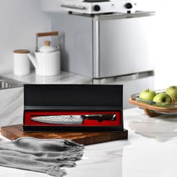image-Chef'S Knife 8 Inch Household Color Wooden Handle Forged Hammered Stainless Steel Slicing Knife Kitchen Knives