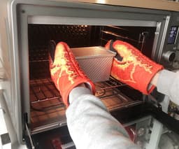 image-Cotton Oven Gloves, Microwave Oven Anti-scald Baking Heat-insulating Gloves