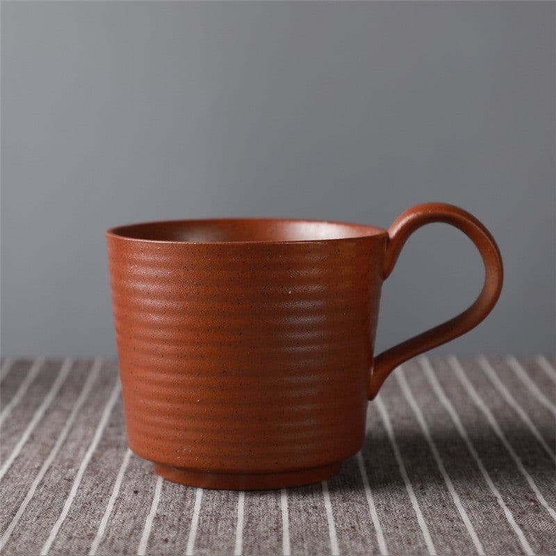 image-Japanese Retro Ceramic Coffee Cup And Saucer Set Creative Souvenir Cup Afternoon Tea Mug Stoneware Coffee Cup