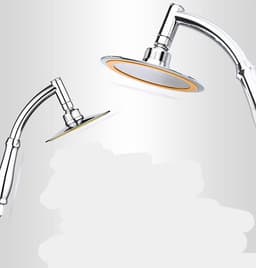 image-Shower Head 6inch Pressurized Hand-held Overhead Universal Shower Head Shower Set