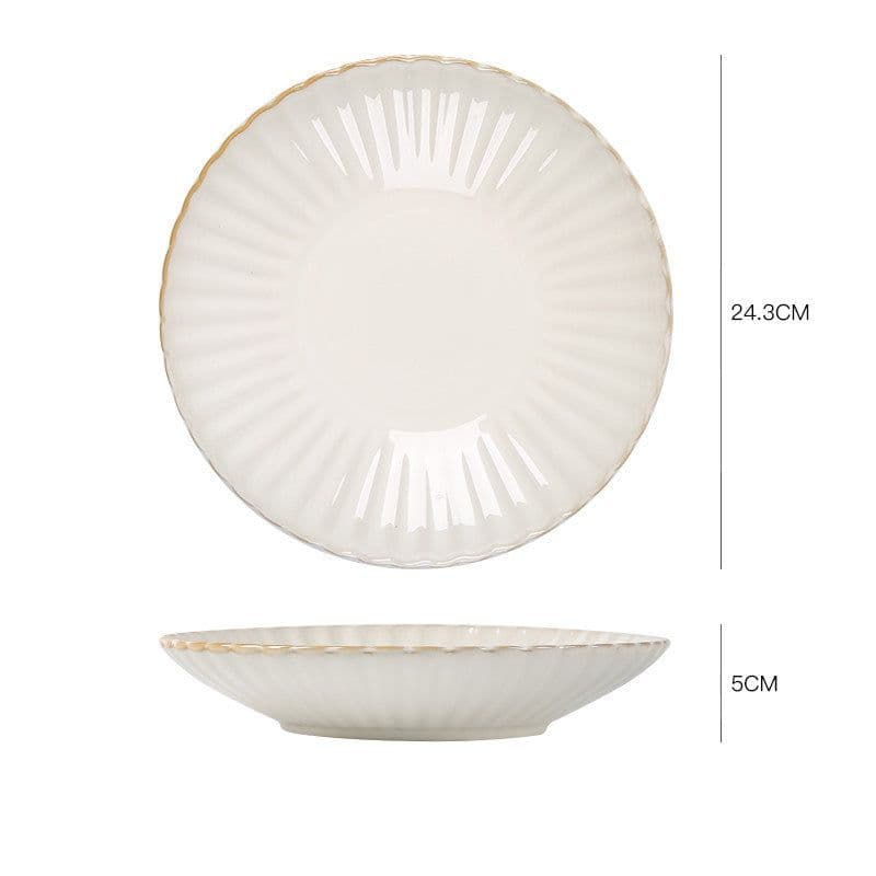image-Nordic ceramic dishes dishes home dishes creative network red style steak Western plate breakfast tableware Qiong Yi