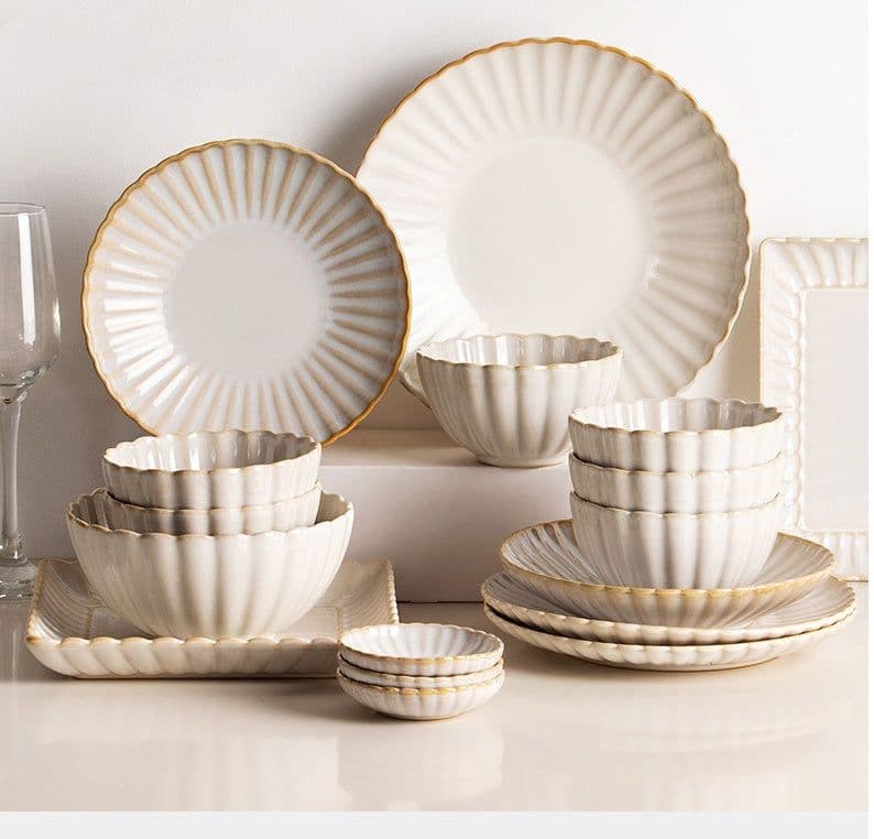 image-Nordic ceramic dishes dishes home dishes creative network red style steak Western plate breakfast tableware Qiong Yi