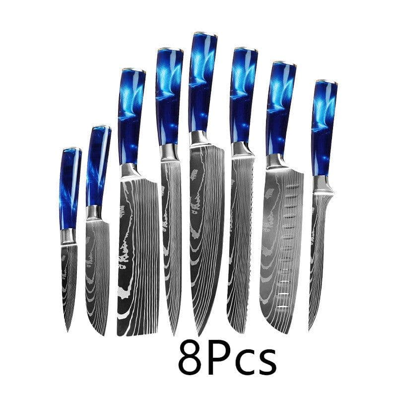 image-Kitchen Multi-purpose Resin Handle Knife Set