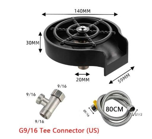 image-Bar Counter Cup Washer Sink High-pressure Spray Automatic Faucet Coffee Pitcher Wash Cup Tool Kitchen