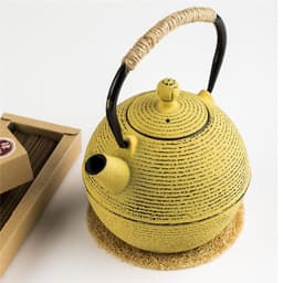 image-Red And Yellow Iron Kettle 680ml 0.7 Liter Iron Kettle Restaurant Hotel Fashion Tea Set