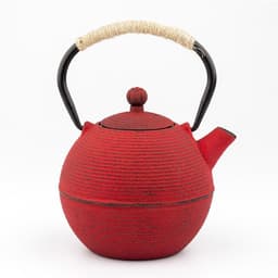 image-Red And Yellow Iron Kettle 680ml 0.7 Liter Iron Kettle Restaurant Hotel Fashion Tea Set