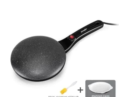 image-Breakfast Crepe Maker Spherical Non-stick Baking Pan, One Stick, Two Flips