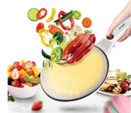 image-Breakfast Crepe Maker Spherical Non-stick Baking Pan, One Stick, Two Flips