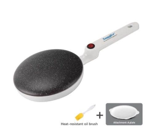 image-Breakfast Crepe Maker Spherical Non-stick Baking Pan, One Stick, Two Flips