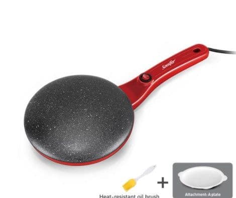 image-Breakfast Crepe Maker Spherical Non-stick Baking Pan, One Stick, Two Flips
