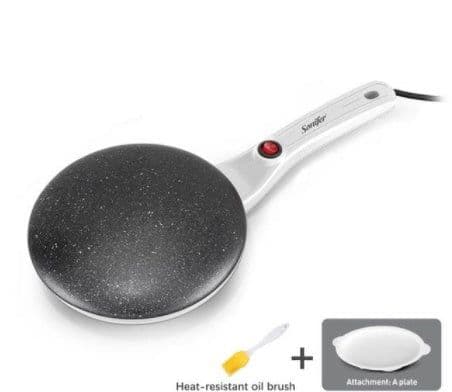 image-Breakfast Crepe Maker Spherical Non-stick Baking Pan, One Stick, Two Flips