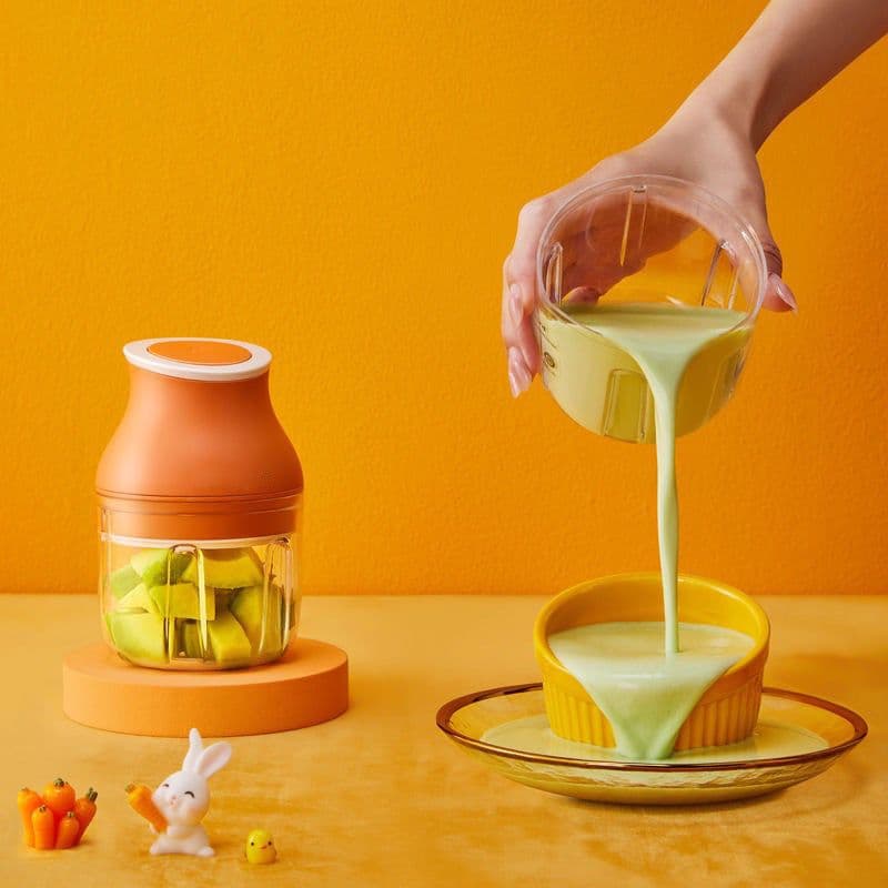 image-Wireless Mashed Garlic Artifact Baby Food Supplement Electric Meat Grinder