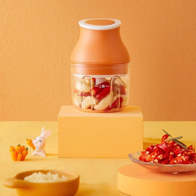 image-Wireless Mashed Garlic Artifact Baby Food Supplement Electric Meat Grinder