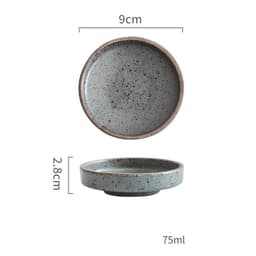image-Retro Style Creative Ceramic Tableware Household Restaurant Clay Dishes Dishes Rice Bowls Sauces Dessert Dishes Flavor Dishes