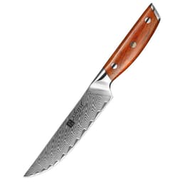 image-Damascus Steel Knife Professional Steak Knife Set Western Knife Steak Knife Main Dinner Knife