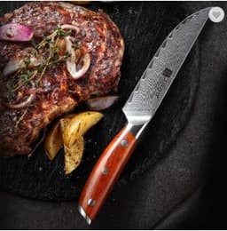 image-Damascus Steel Knife Professional Steak Knife Set Western Knife Steak Knife Main Dinner Knife