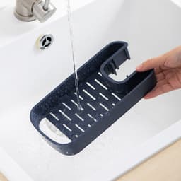 image-Sink Shelf Soap Sponge Drain Rack Storage Basket Bag Faucet Holder Adjustable Bathroom Holder Sink Kitchen Accessories