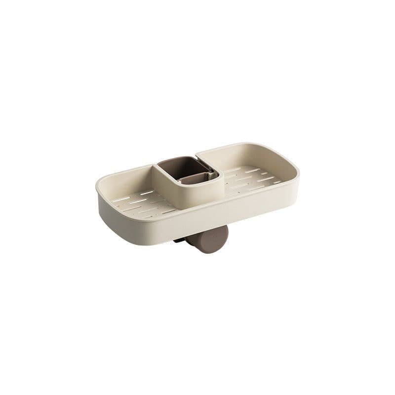 image-Sink Shelf Soap Sponge Drain Rack Storage Basket Bag Faucet Holder Adjustable Bathroom Holder Sink Kitchen Accessories