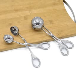 image-Meatball Maker Tool Clip Fish Meat Rice Ball Making Mold Tools Stainless Steel Meat Baller Tongs Kitchen Gadgets