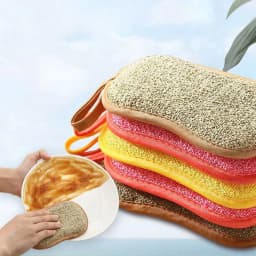 image-Double-Sided Kitchen Cleaning Magic Sponge Microfiber Non-Stick Kitchen Parts Washing Bowl And Pot Tools