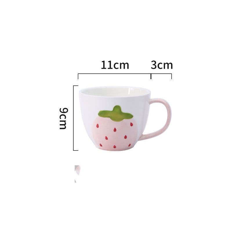 image-Cute Girl Strawberry Series Tableware Cartoon Dishes