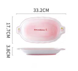 image-Cute Girl Strawberry Series Tableware Cartoon Dishes
