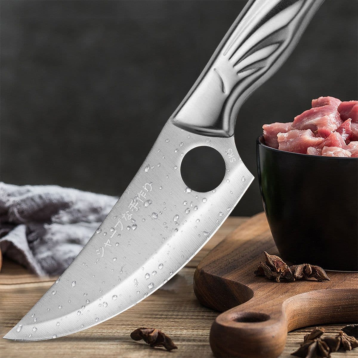 image-Stainless Steel Chef's Kitchen Household Deboning And Meat Cutting Small Scimitar