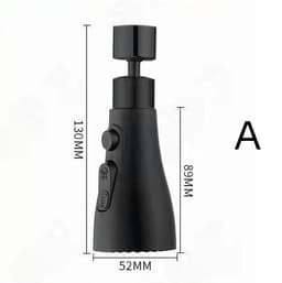 image-Universal Pressurized Faucet Sprayer Anti-splash 360 Degree Rotating Water Tap Three Stall Water Saving Faucet Nozzle Adapter