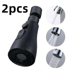 image-Universal Pressurized Faucet Sprayer Anti-splash 360 Degree Rotating Water Tap Three Stall Water Saving Faucet Nozzle Adapter