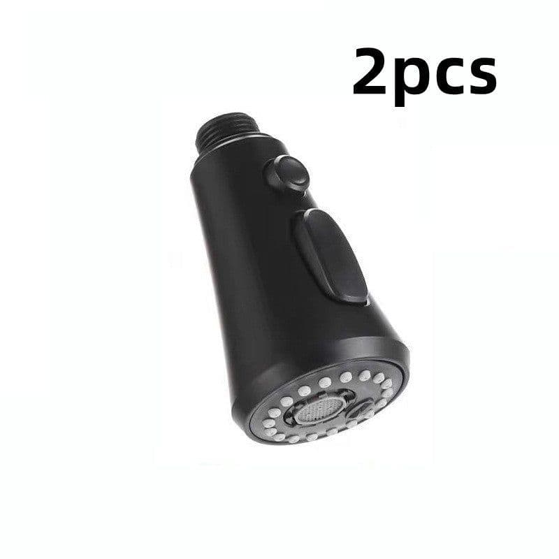 image-Universal Pressurized Faucet Sprayer Anti-splash 360 Degree Rotating Water Tap Three Stall Water Saving Faucet Nozzle Adapter