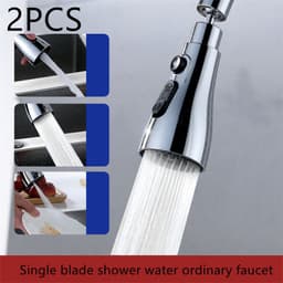 image-Universal Pressurized Faucet Sprayer Anti-splash 360 Degree Rotating Water Tap Three Stall Water Saving Faucet Nozzle Adapter