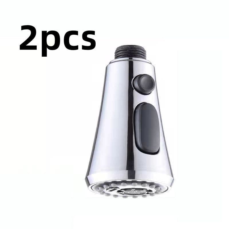 image-Universal Pressurized Faucet Sprayer Anti-splash 360 Degree Rotating Water Tap Three Stall Water Saving Faucet Nozzle Adapter
