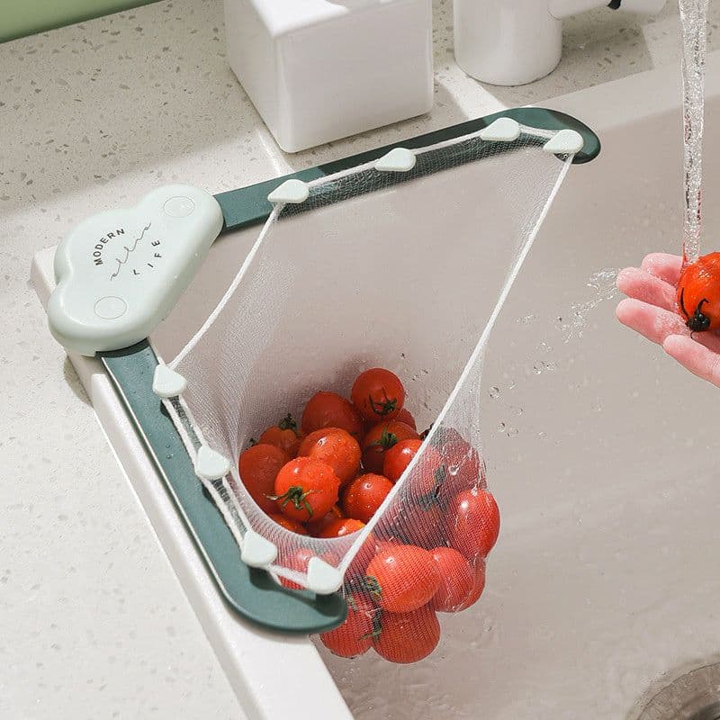 image-Triangular Cloud Sink Drain Rack Kitchen Garbage Filter Screen Dish Washing Sink Leftovers Rice Anti-blocking Kitchen Gadgets