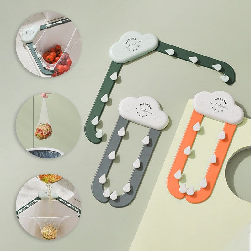 image-Triangular Cloud Sink Drain Rack Kitchen Garbage Filter Screen Dish Washing Sink Leftovers Rice Anti-blocking Kitchen Gadgets