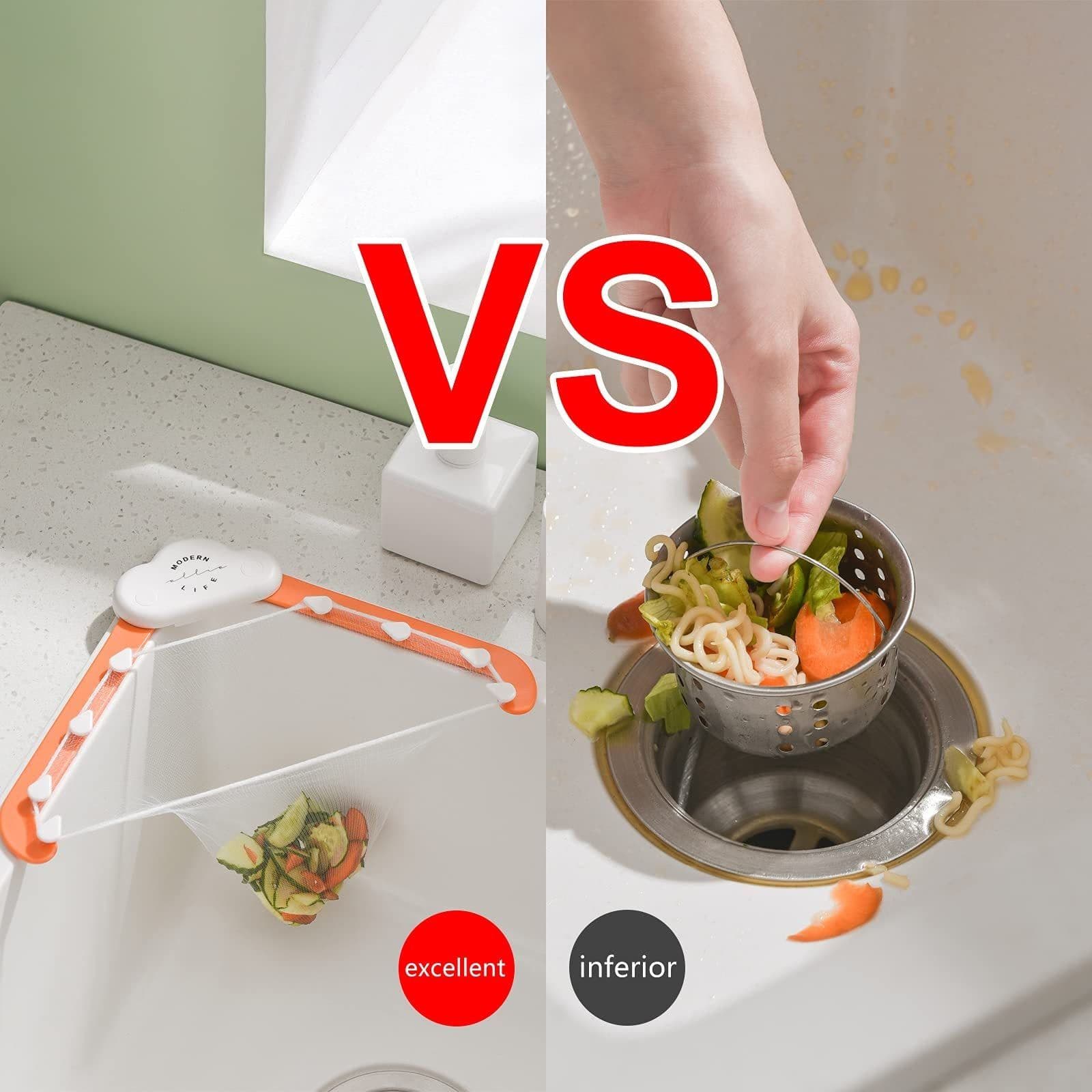 image-Triangular Cloud Sink Drain Rack Kitchen Garbage Filter Screen Dish Washing Sink Leftovers Rice Anti-blocking Kitchen Gadgets
