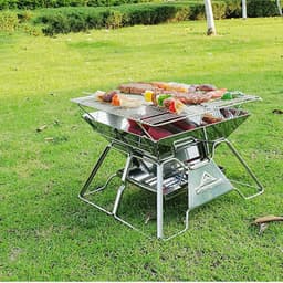 image-2-3 Person Foldable Barbecue Grill Burner Camping Lamp Barbecue Tile 35cm