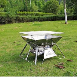 image-2-3 Person Foldable Barbecue Grill Burner Camping Lamp Barbecue Tile 35cm