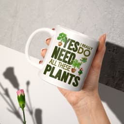 image-Botanical Ceramic Coffee White Mug
