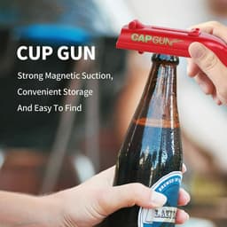 image-Cap Gun Beer Opener Drink Bottle Opener Launcher Shooter Game For Family Bar