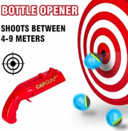 image-Cap Gun Beer Opener Drink Bottle Opener Launcher Shooter Game For Family Bar