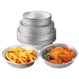 image-Non-stick Aluminum Foil Liners Air Fryer Disposable Paper Liner Oil-proof Steaming Basket Kitchen Tool BBQ Drip Pan Tray