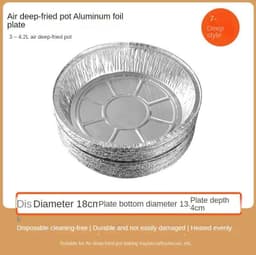 image-Non-stick Aluminum Foil Liners Air Fryer Disposable Paper Liner Oil-proof Steaming Basket Kitchen Tool BBQ Drip Pan Tray