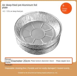 image-Non-stick Aluminum Foil Liners Air Fryer Disposable Paper Liner Oil-proof Steaming Basket Kitchen Tool BBQ Drip Pan Tray