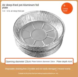 image-Non-stick Aluminum Foil Liners Air Fryer Disposable Paper Liner Oil-proof Steaming Basket Kitchen Tool BBQ Drip Pan Tray