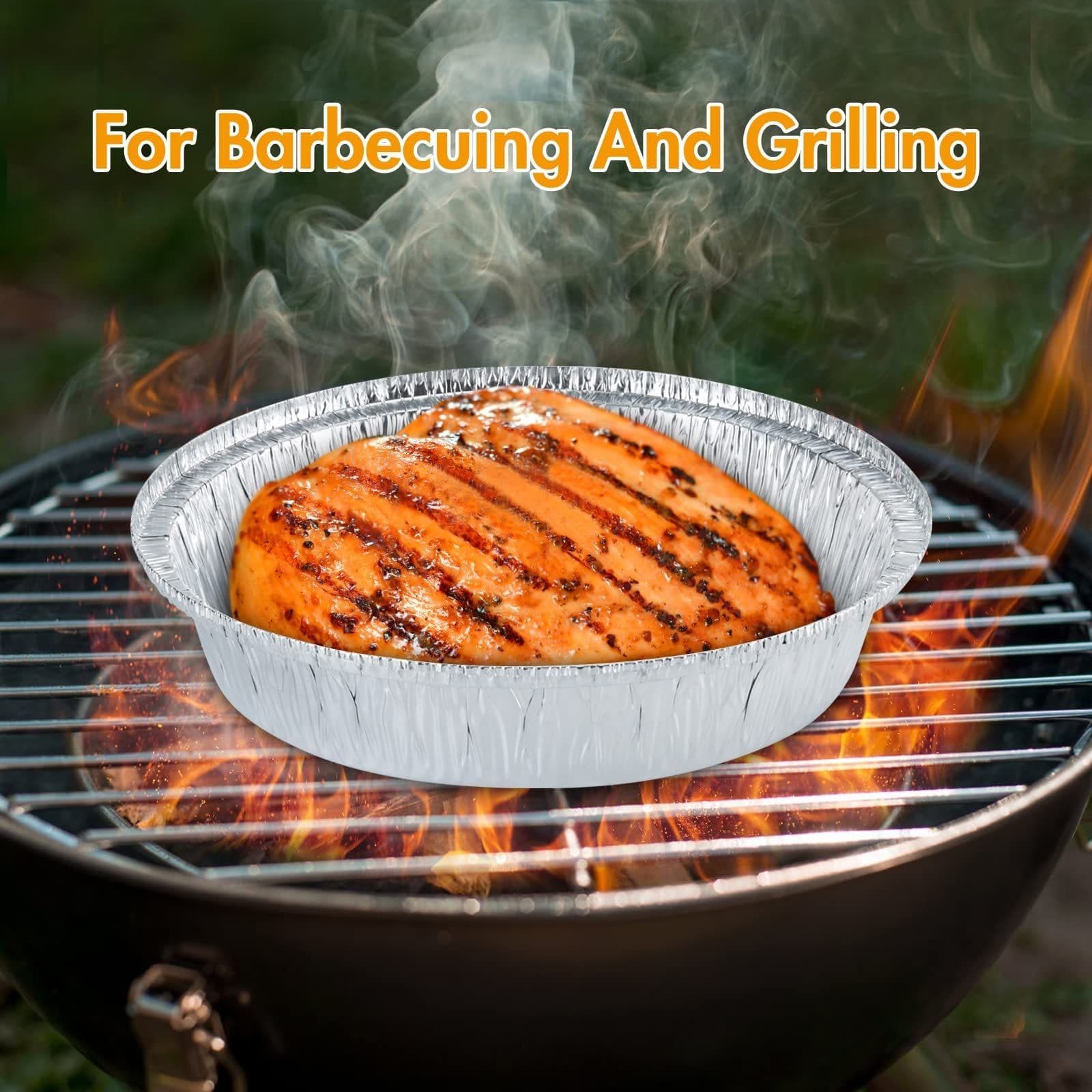image-Non-stick Aluminum Foil Liners Air Fryer Disposable Paper Liner Oil-proof Steaming Basket Kitchen Tool BBQ Drip Pan Tray