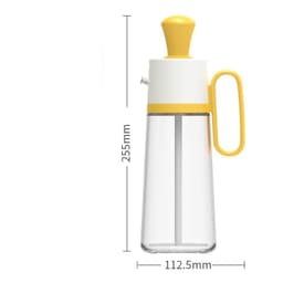 image-2 In 1 Oil Dispenser With Silicon Brush BBQ Oil Spray Glass Bottle Silicone For Barbecue Cooking Seasoning Bottle Kitchen Gadgets