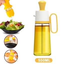 image-2 In 1 Oil Dispenser With Silicon Brush BBQ Oil Spray Glass Bottle Silicone For Barbecue Cooking Seasoning Bottle Kitchen Gadgets
